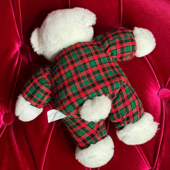 Vintage Christmas bear plush - Picture 2 of 6